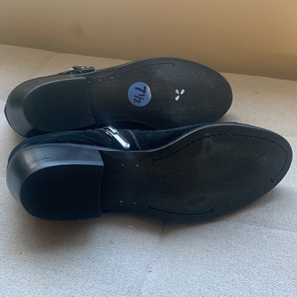 Sam Edelman Phoenix Suede/Leather Booties w Ankle Buckle and Side Zip Size 7.5 - Picture 13 of 16